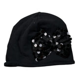 Lu & Lu Cappello tinta unita con Brillantini Nero per Bambina 25 NERO LU & LU 