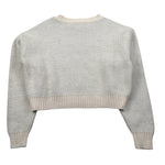 Lu Lu By Miss Grant Maglia Girocollo tinta unita con Ricami Panna per Bambina LL2965 PANNA LU LU BY MISS GRANT 