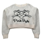 Lu Lu By Miss Grant Maglia Girocollo tinta unita con Ricami Panna per Bambina LL2965 PANNA LU LU BY MISS GRANT 