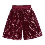 Lu Lu By Miss Grant Short tinta unita con Paillettes Bordeaux per Bambina LL3728 BORDEAUX LU LU BY MISS GRANT 