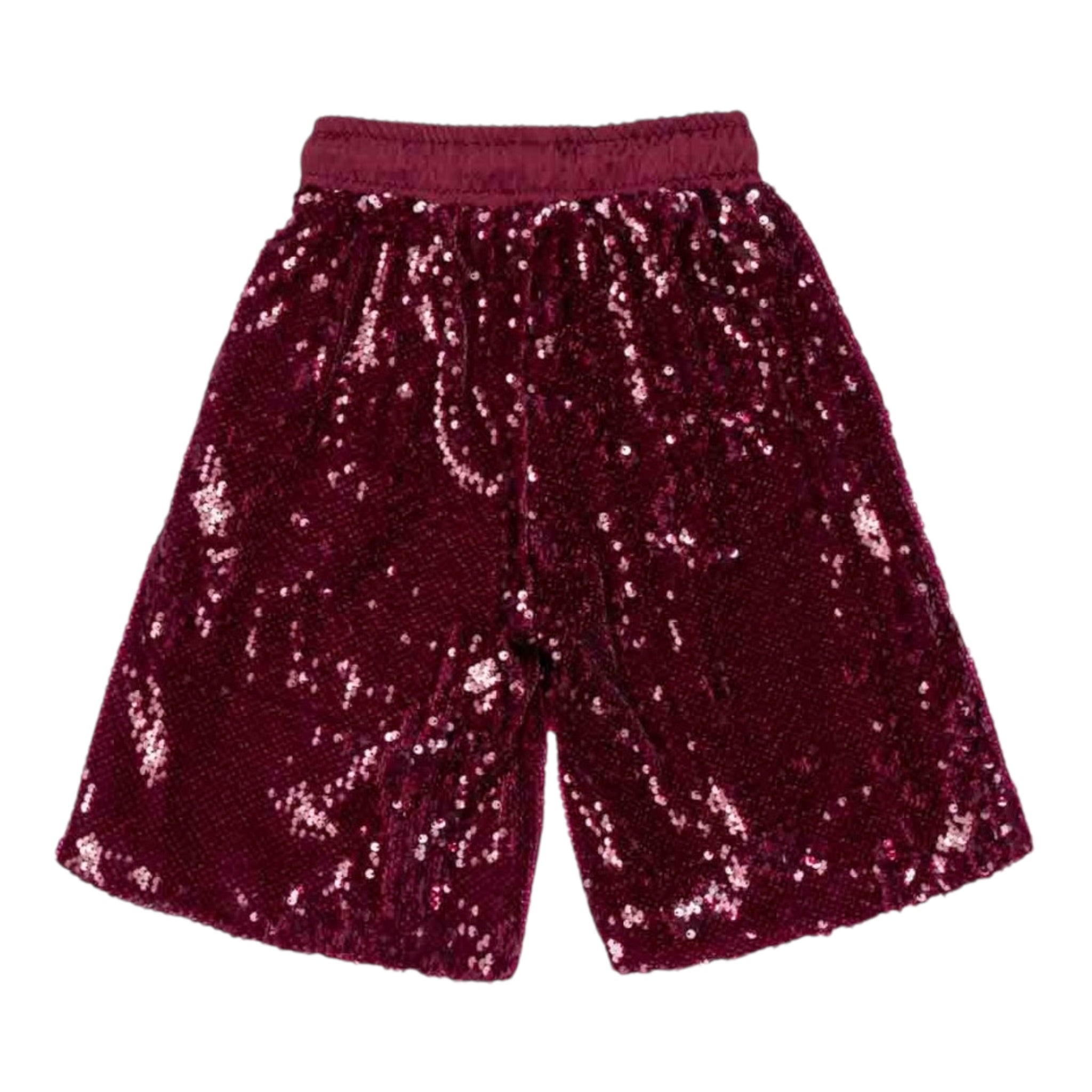 Lu Lu By Miss Grant Short tinta unita con Paillettes Bordeaux per Bambina LL3728 BORDEAUX LU LU BY MISS GRANT 