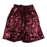 Lu Lu By Miss Grant Short tinta unita con Paillettes Bordeaux per Bambina LL3728X BORDEAUX LU LU BY MISS GRANT 