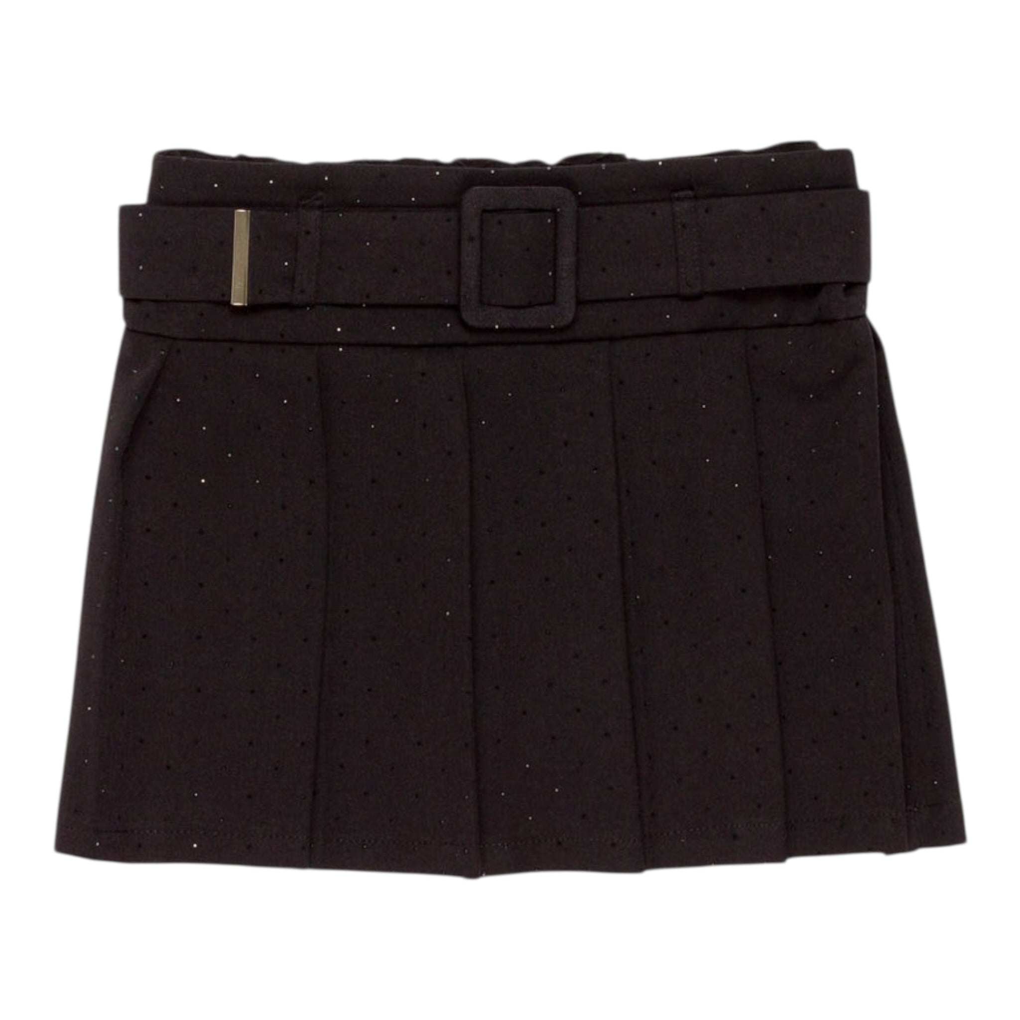 Lu Lu By Miss Grant Gonna tinta unita con Cintura E Brillantini Nero per Bambina LL3808 NERO LU LU BY MISS GRANT 