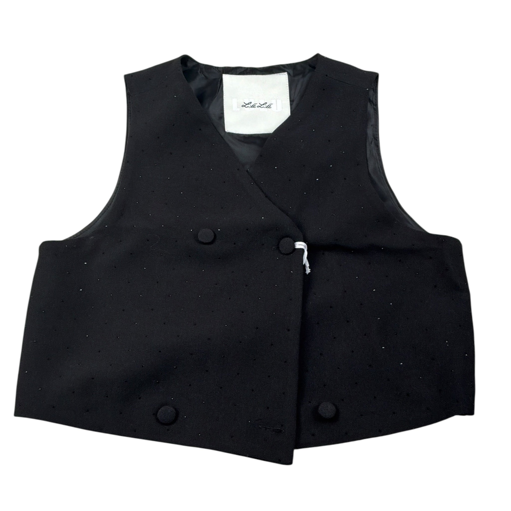 Lu Lu By Miss Grant Gilet tinta unita con Brillantini Nero per Bambina LL3809 NERO LU LU BY MISS GRANT 