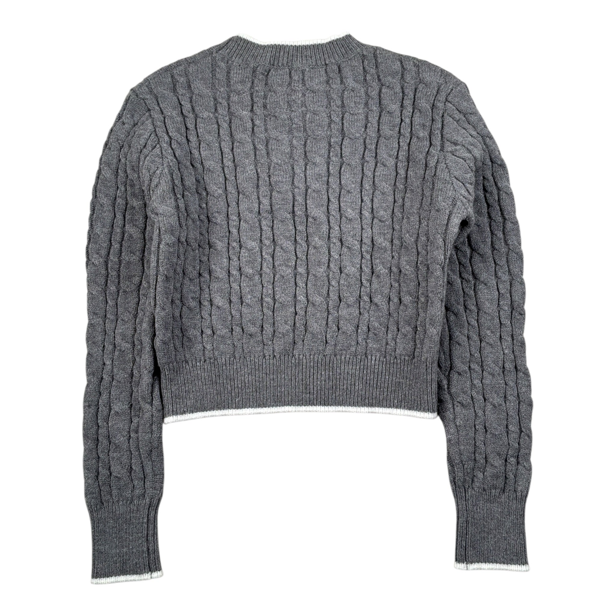 Lu Lu By Miss Grant Maglia tinta unita con Trecce Grigio per Bambina LL3821 GRIGIO LU LU BY MISS GRANT 