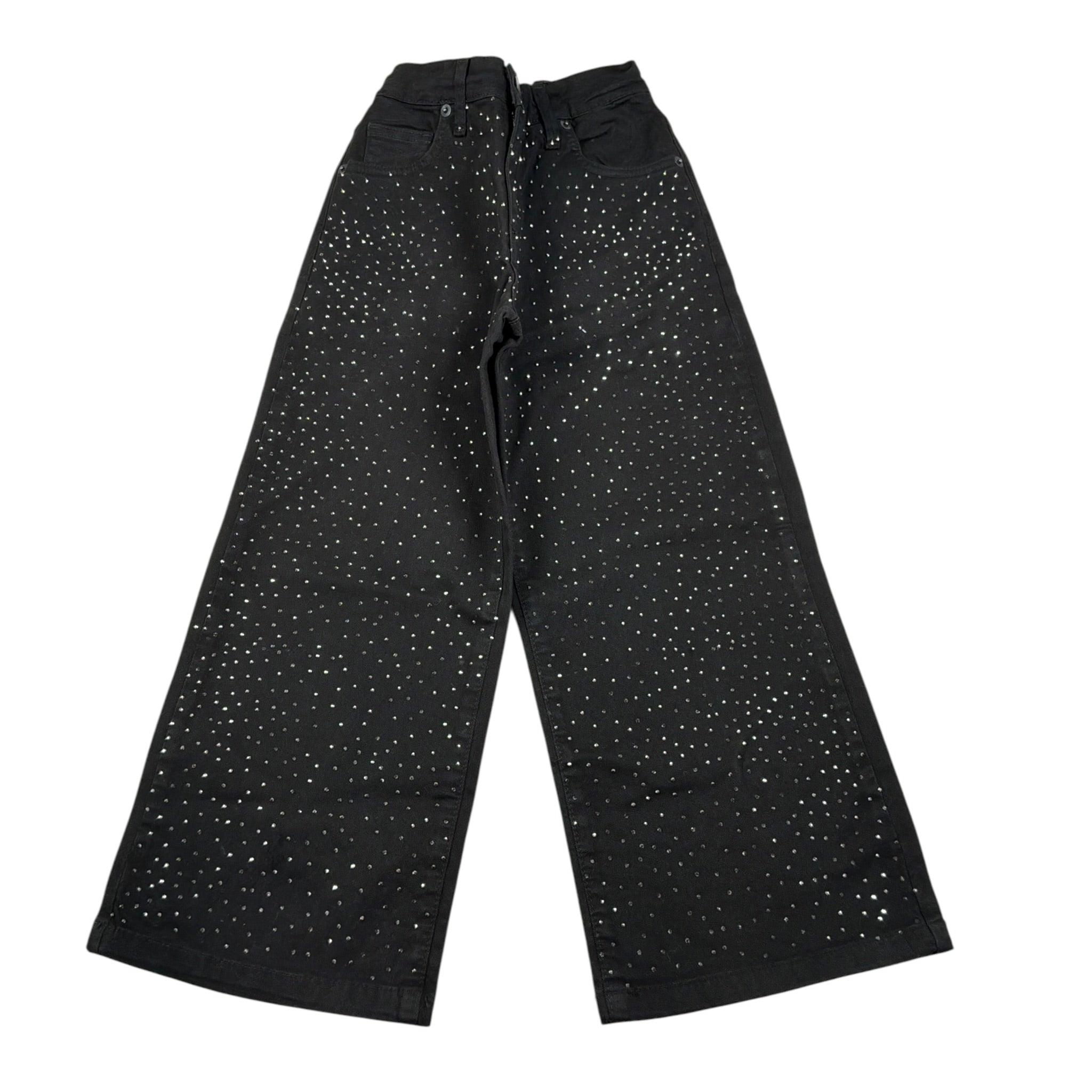 Lu Lu By Miss Grant Jeans tinta unita con Brillantini Nero per Bambina LL3824 NERO LU LU BY MISS GRANT 