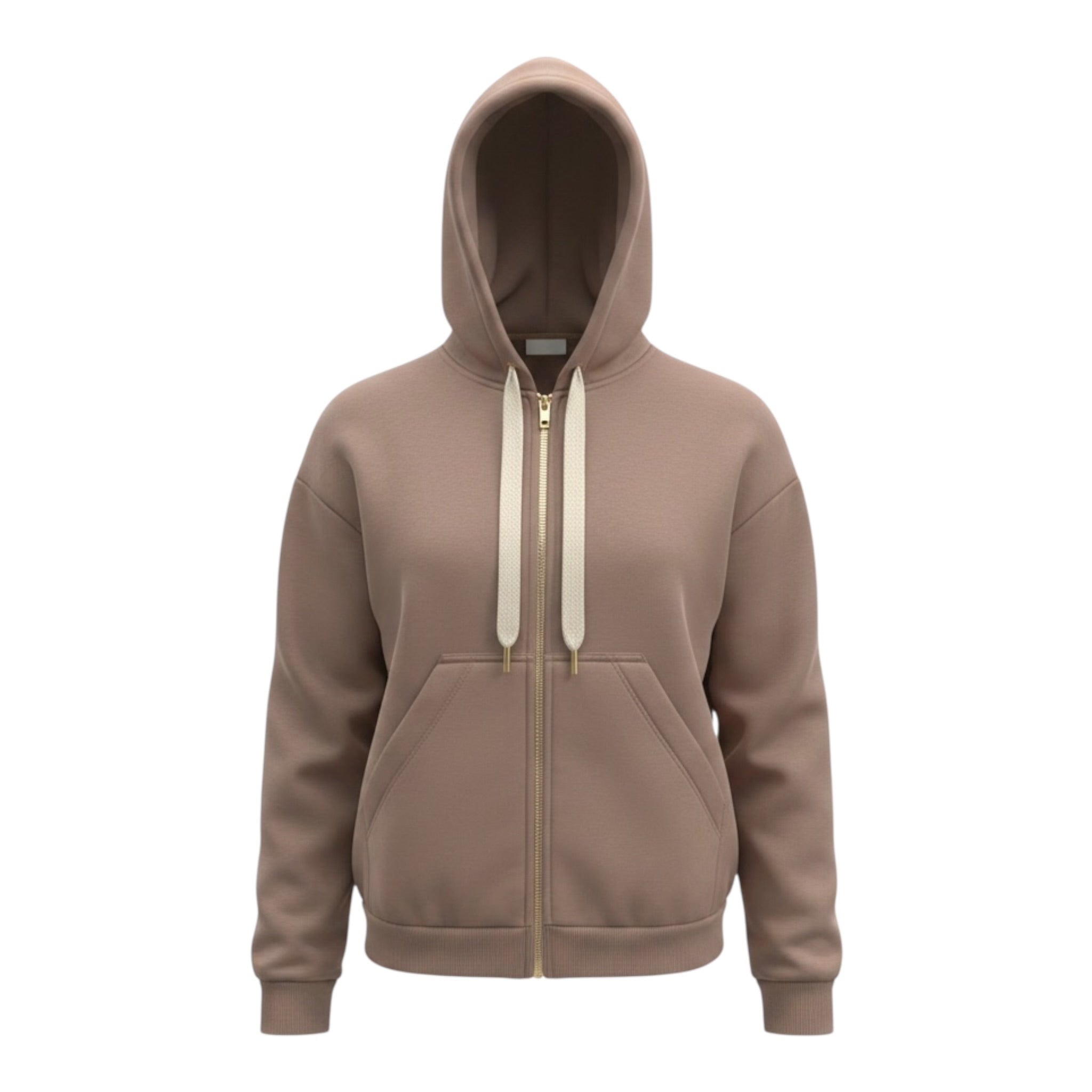Lu Lu By Miss Grant Felpa tinta unita con Zip E Cappuccio Beige per Bambina LL3867 BEIGE LU LU BY MISS GRANT 