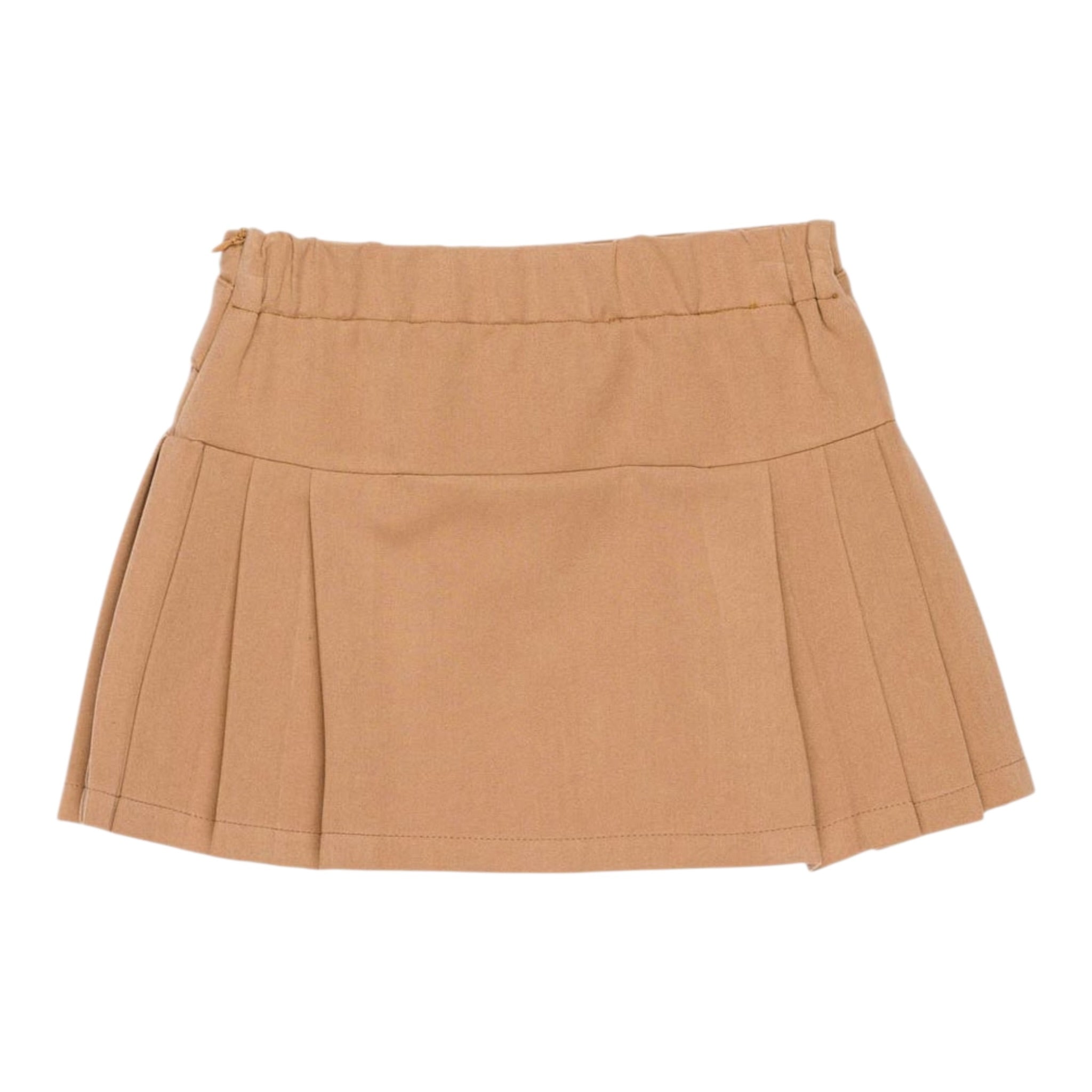 Lu Lu By Miss Grant Gonna tinta unita con Elastico In Vita Beige per Bambina LL3937 BEIGE LU LU BY MISS GRANT 