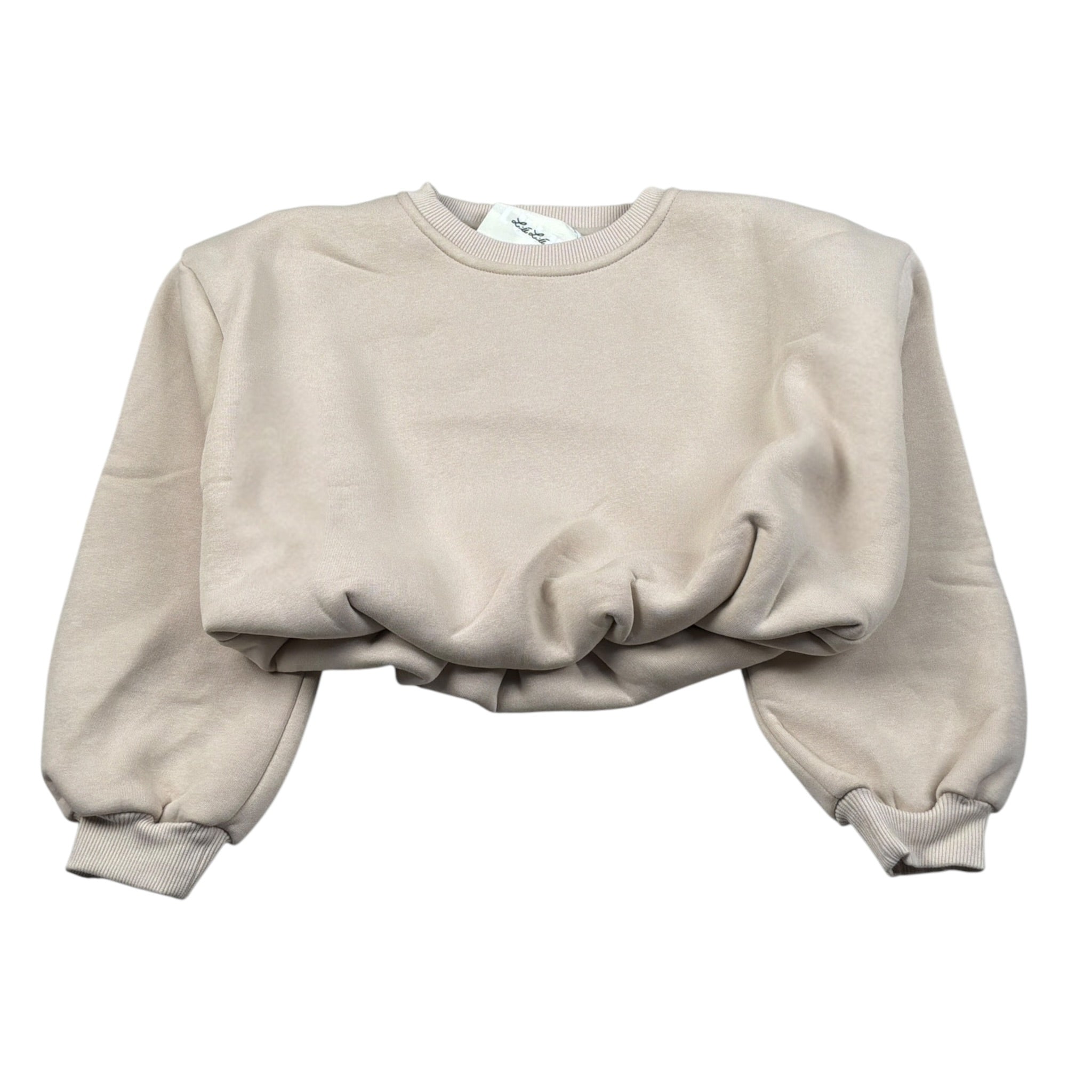 Lu Lu By Miss Grant Felpa Xhiusa Girocollo tinta unita Beige per Bambina LL3949 BEIGE LU LU BY MISS GRANT 