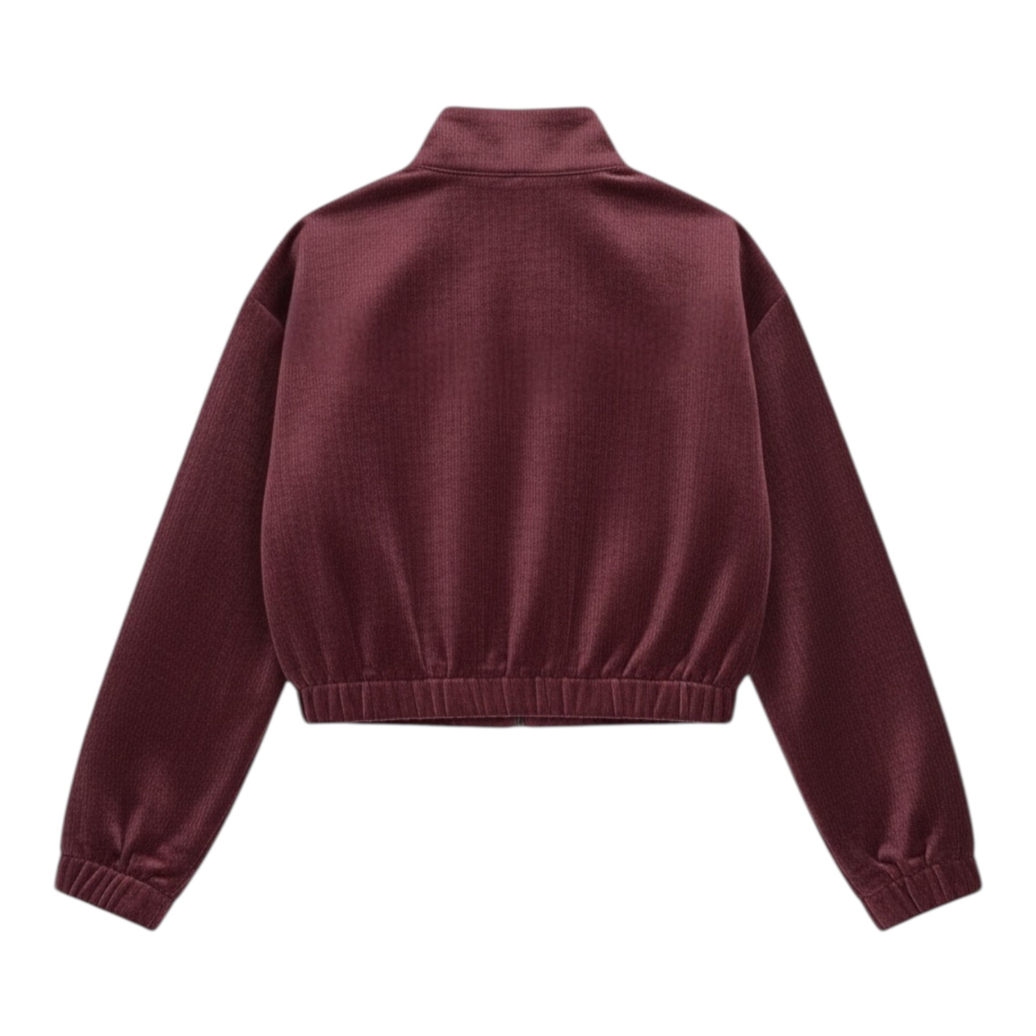 Lu Lu By Miss Grant Felpa tinta unita con Zip In Camoscio Bordeaux per Bambina LL3958 BORDEAUX LU LU BY MISS GRANT 