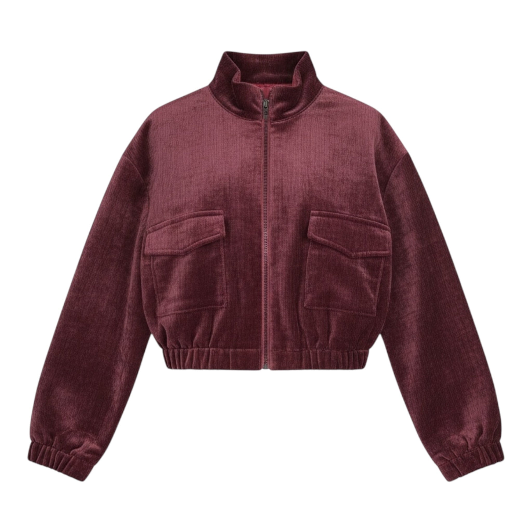 Lu Lu By Miss Grant Felpa tinta unita con Zip In Camoscio Bordeaux per Bambina LL3958 BORDEAUX LU LU BY MISS GRANT 