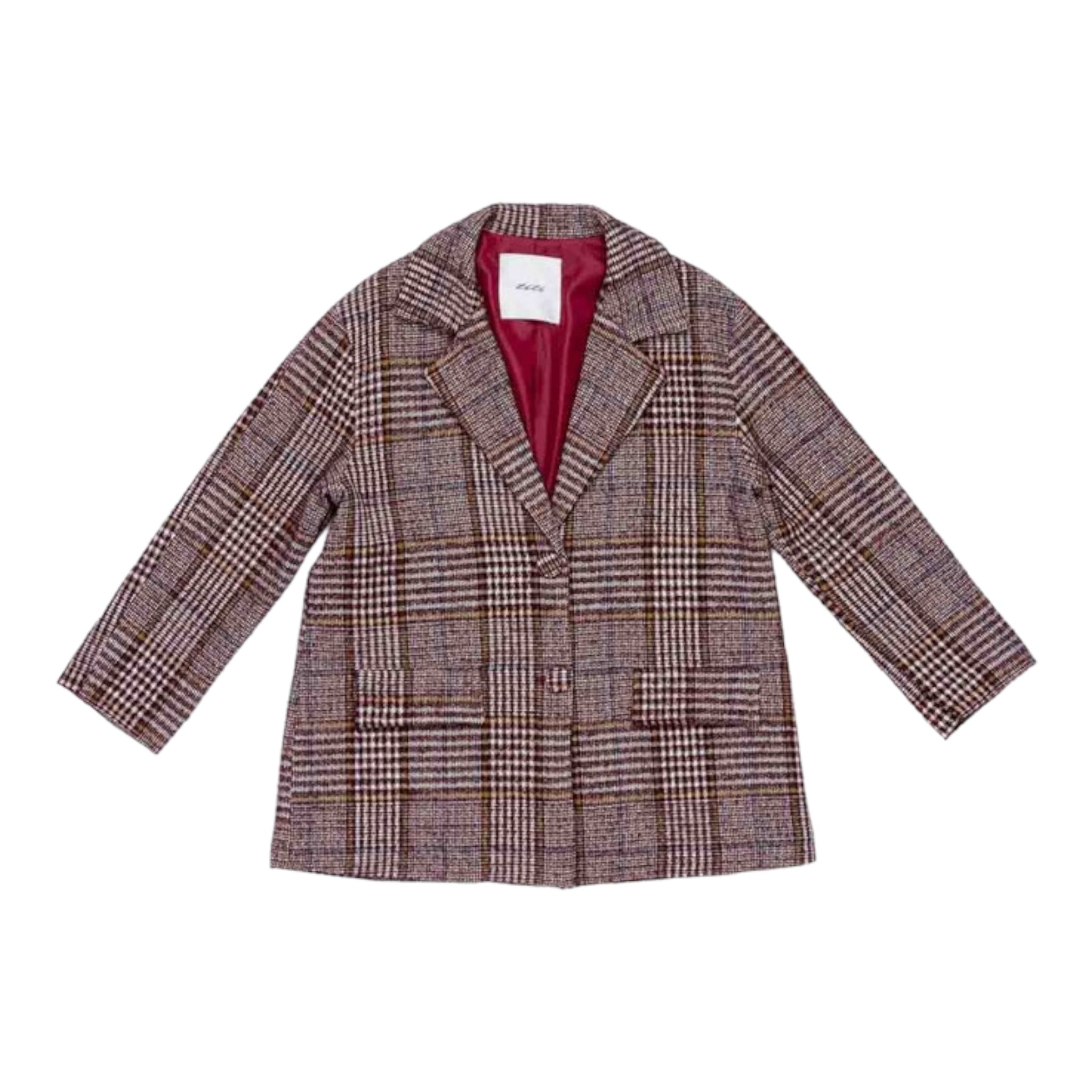 Lu Lu By Miss Grant Giacca tinta unita con Microfantasia Bordeaux per Bambina LL3991 BORDEAUX LU LU BY MISS GRANT 