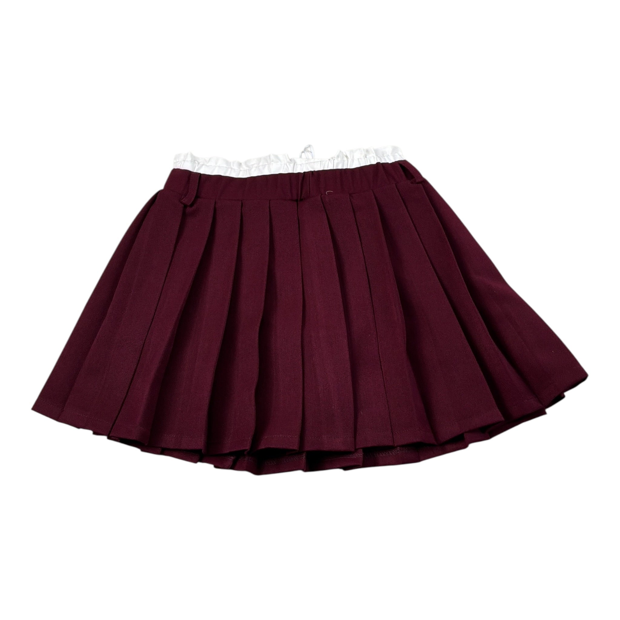 Lu Lu By Miss Grant Gonna tinta unita con Elastico In Vita Bordeaux per Bambina LL3996 BORDEAUX LU LU BY MISS GRANT 