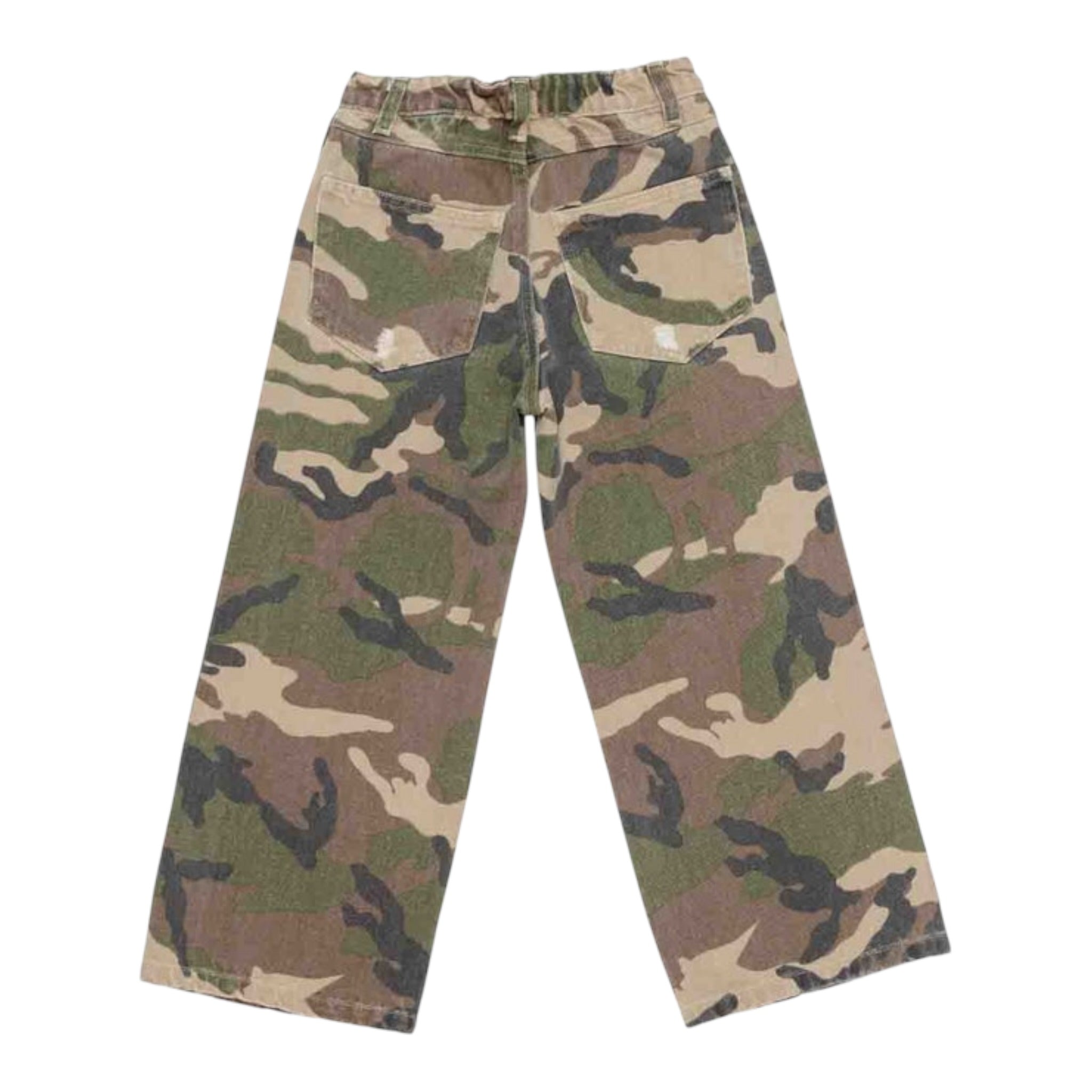 Lu Lu By Miss Grant Jeans tinta unita Stampa Militare Verde per Bambina LL4010X VERDE LU LU BY MISS GRANT 