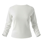 Lu Lu By Miss Grant Maglia tinta unita In Velluto Bianco per Bambina LL4022 BIANCO LU LU BY MISS GRANT 