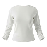 Lu Lu By Miss Grant Maglia tinta unita In Velluto Bianco per Bambina LL4022 BIANCO LU LU BY MISS GRANT 