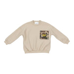 Lu Lu By Miss Grant Felpa Girocollo tinta unita con Stampa Beige per Bambina LL4044 BEIGE LU LU BY MISS GRANT 