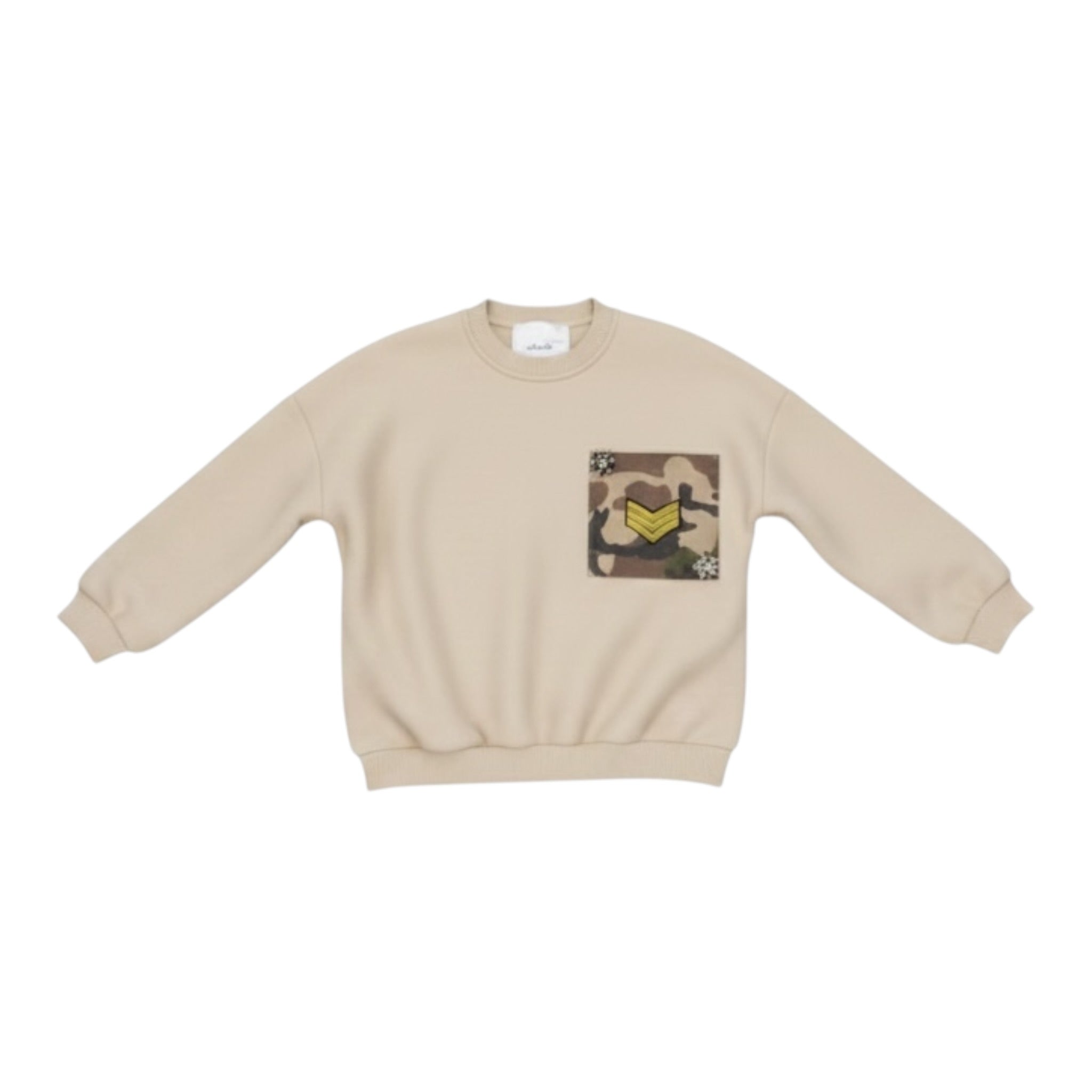 Lu Lu By Miss Grant Felpa Girocollo tinta unita con Stampa Beige per Bambina LL4044 BEIGE LU LU BY MISS GRANT 