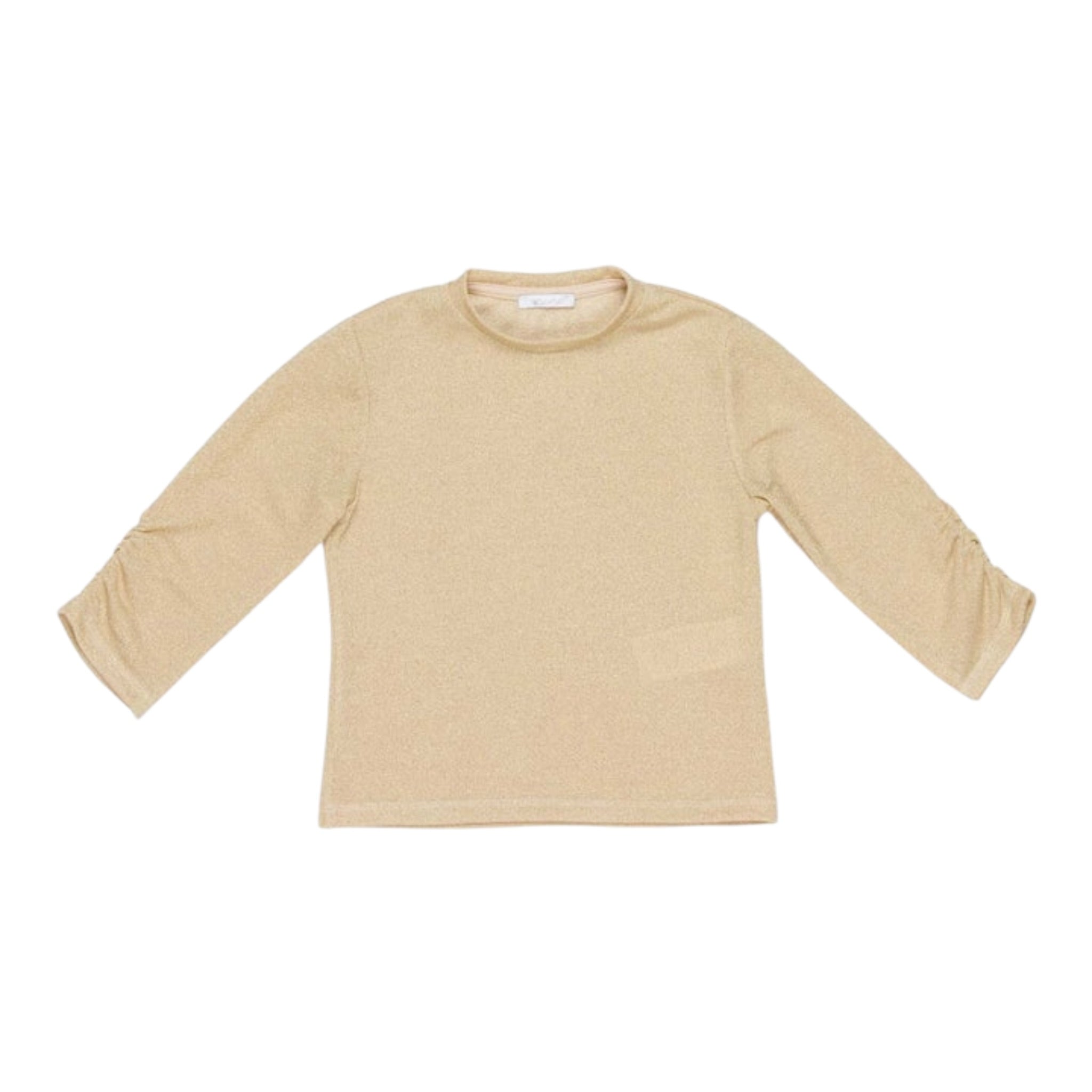 Lu Lu By Miss Grant Shirt tinta unita Girocollo Oro per Bambina LL4051 ORO LU LU BY MISS GRANT 