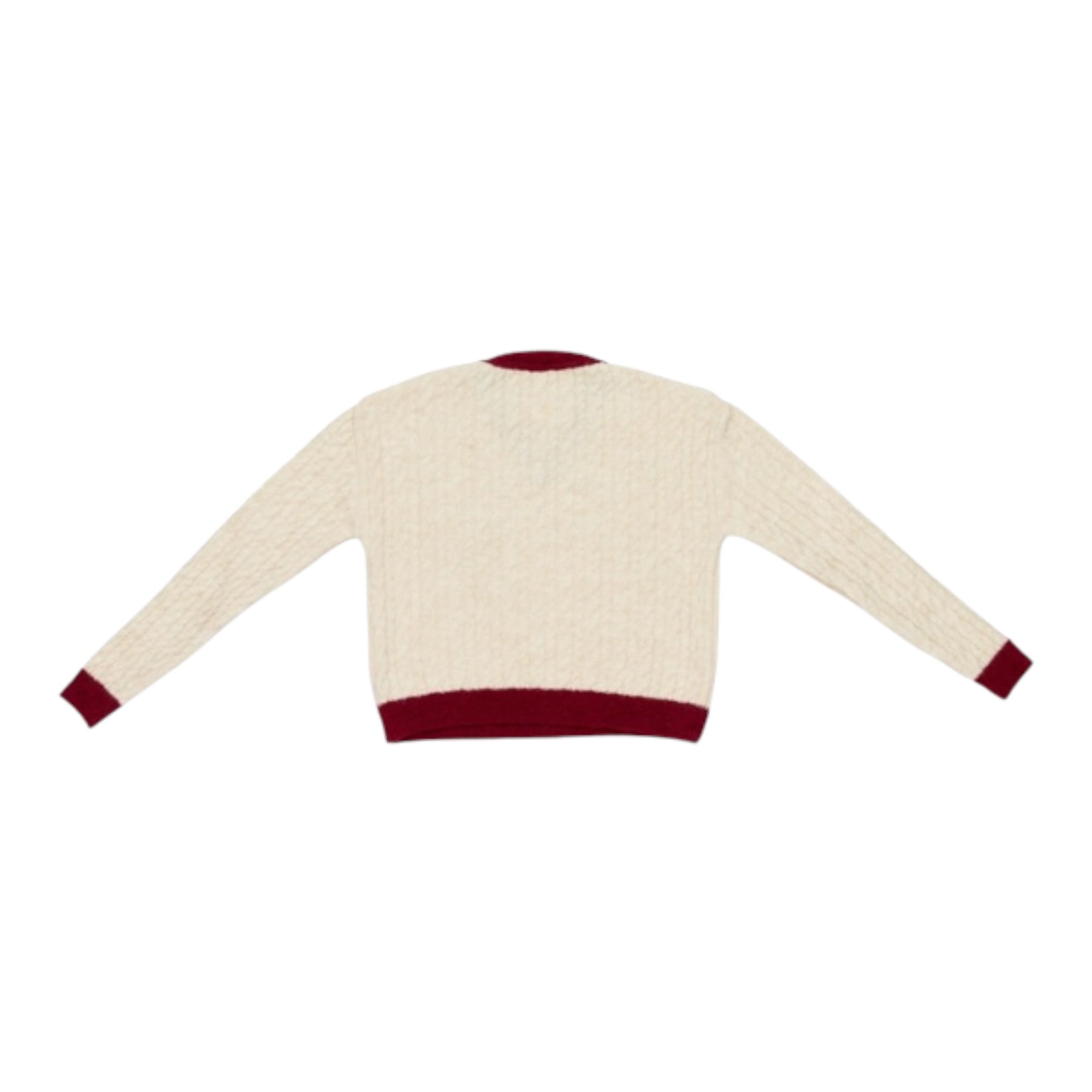 Lu Lu By Miss Grant Maglia tinta unita con Profili In Contrasto Panna per Bambina LL4070XX PANNA LU LU BY MISS GRANT 