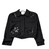 Lu Lu By Miss Grant Giubbino tinta unita con Paillettes Nero per Bambina LL4082 NERO LU LU BY MISS GRANT 