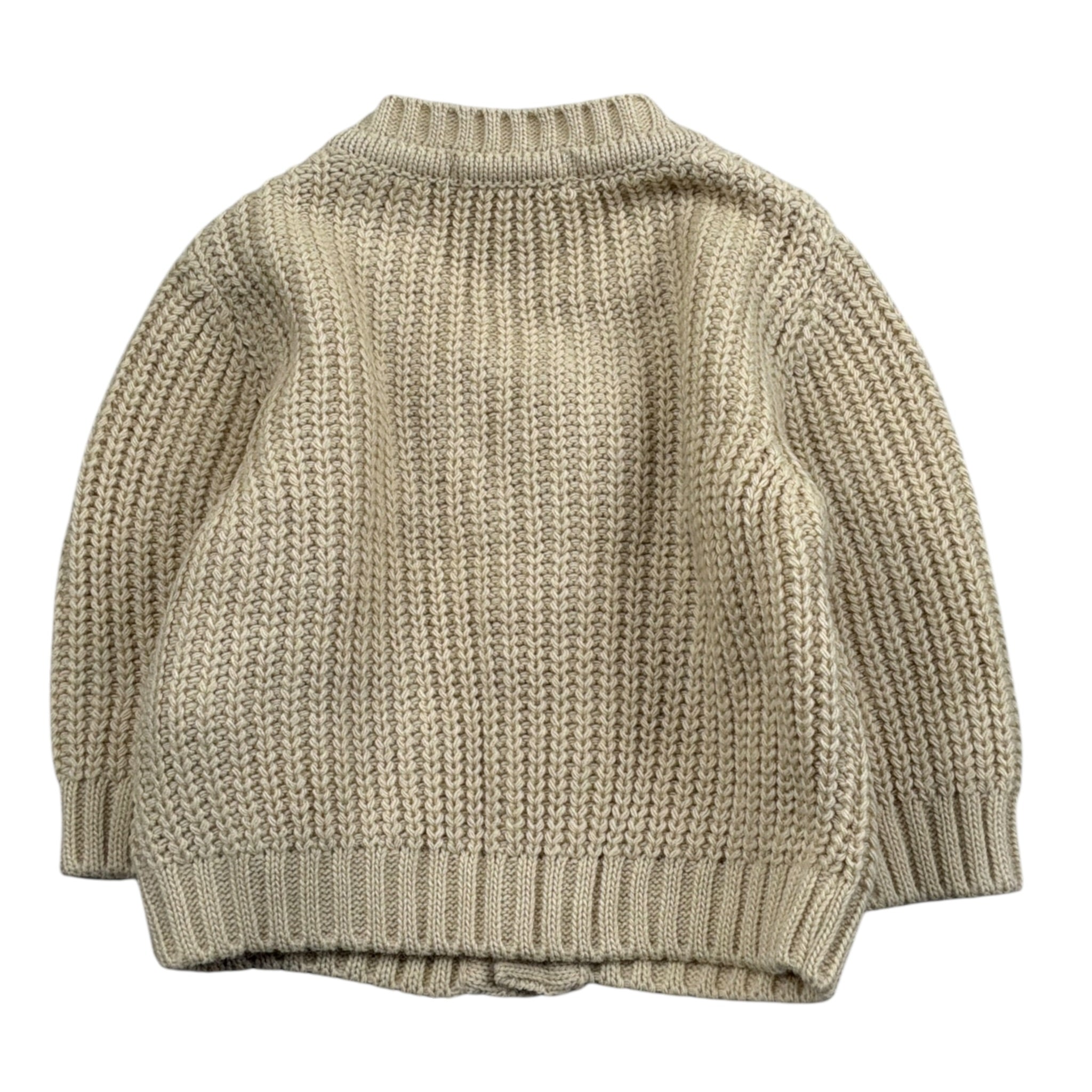 U+È Cardigan tinta unita con Bottoni Beige per Neonato UEM0428 BEIGE U+è 