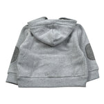 U+È Felpa con Zip E Cappuccio tinta unita Grigio per Neonato UEM0471 GRIGIO U+è 