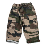 U+È Pantalone tinta unita con Fantasia Militare Verde per Bambino UEM0591 VERDE U+è 