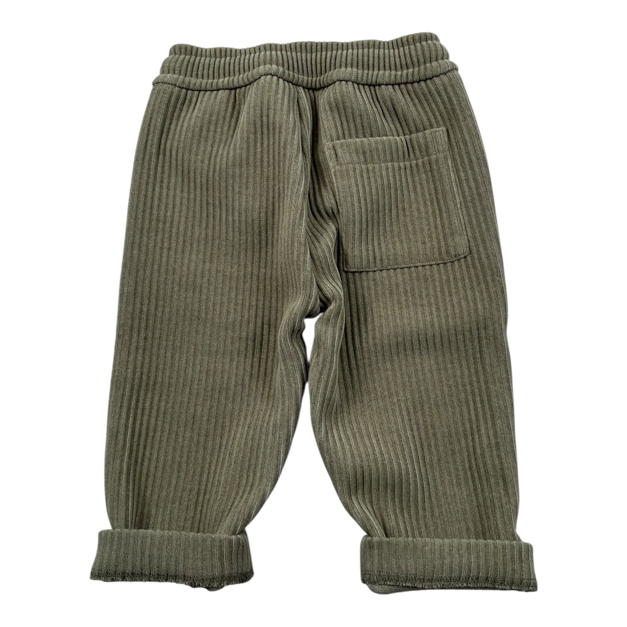U+È Pantalone tinta unita con Elastico In Vita Verde per Neonato UEM0654 VERDE U+è 
