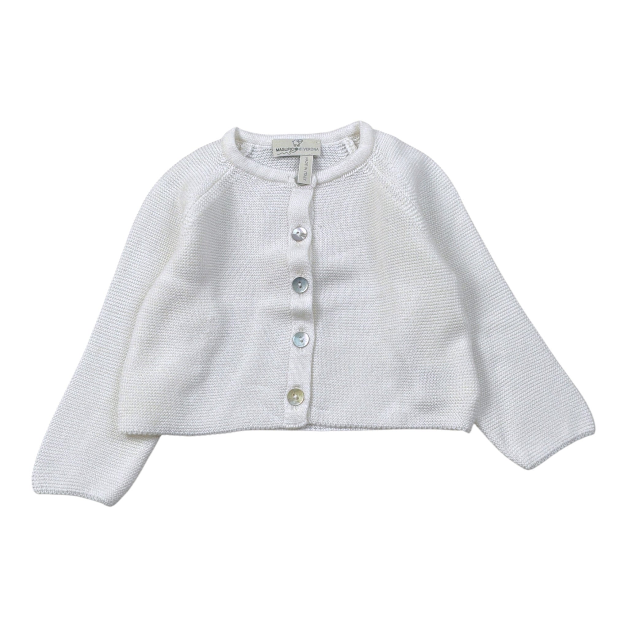 Maglifici Di Verona Cardigan tinta unita con Bottoni Bianco per Neonata 045326 BIANCO MAGLIFICI DI VERONA 