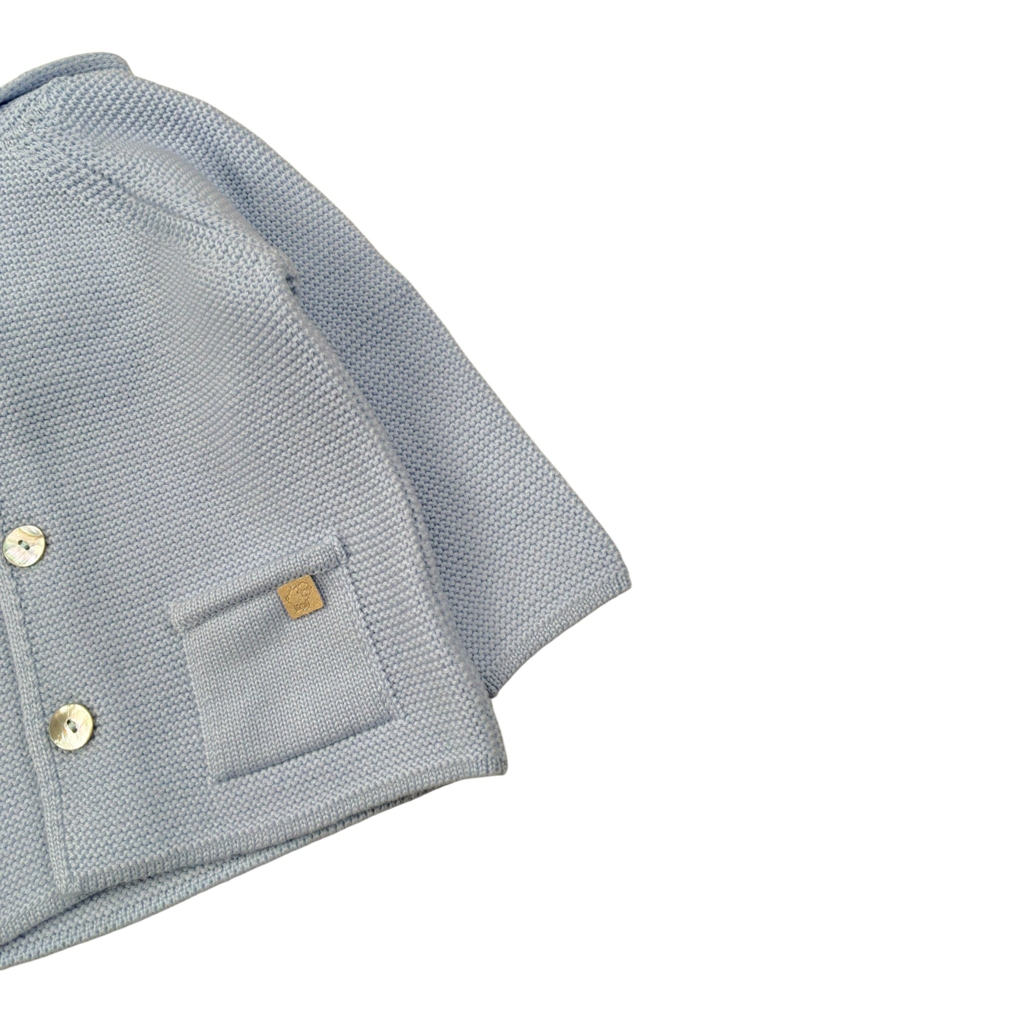 Maglifici Di Verona Cardigan tinta unita con Cappuccio Azzurro per Neonato 045410M AZZURRO MAGLIFICI DI VERONA 