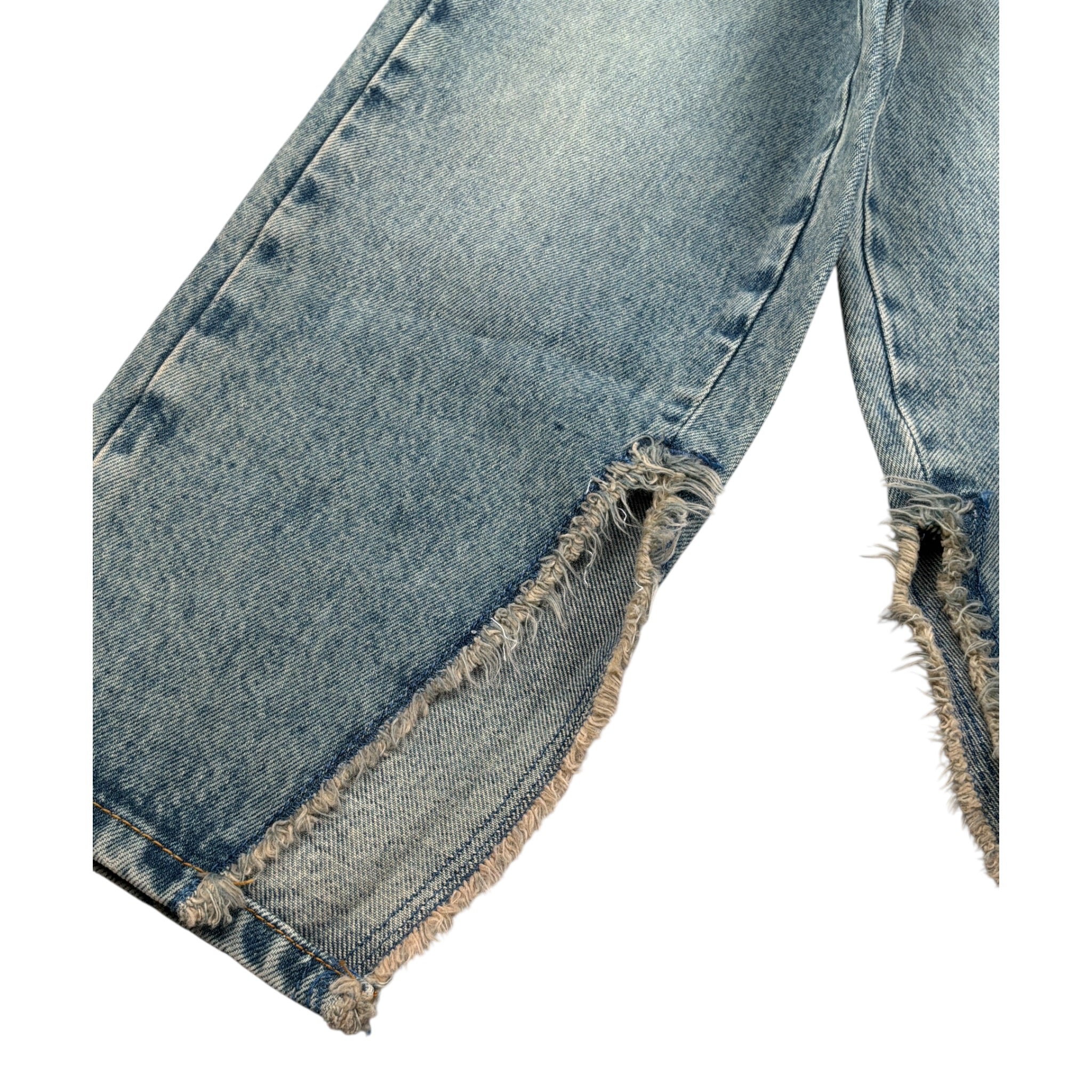 Maison Margiela Jeans tinta unita con Spacchi Azzurro per Bambina M60452 AZZURRO MAISON MARGIELA 