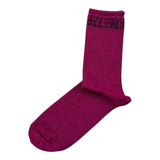 Maison Margiela Calzini tinta unita con Logo Magenta per Bambina M60571 MAGENTA MAISON MARGIELA 