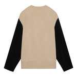 Maison Margiela Felpa Bicolore con Stampa Girocollo Beige/Nero per Bambino M60677 BEIGE/NERO MAISON MARGIELA 