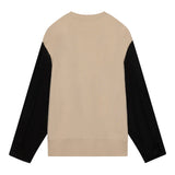Maison Margiela Felpa Bicolore con Stampa Girocollo Beige/Nero per Bambino M60677 BEIGE/NERO MAISON MARGIELA 