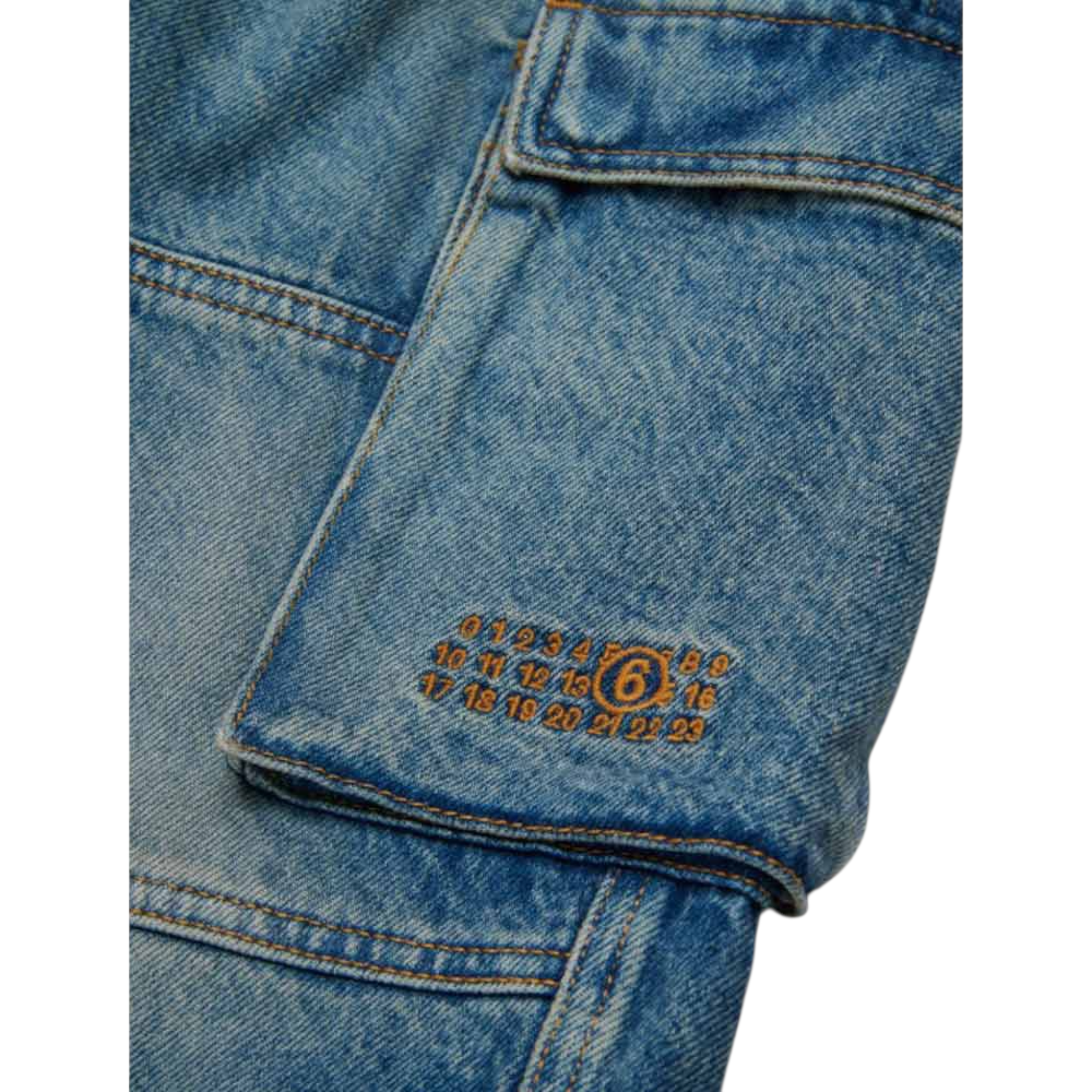 Maison Margiela Jeans tinta unita con Elastico In Vita Azzurro per Bambino M60793 AZZURRO MAISON MARGIELA 