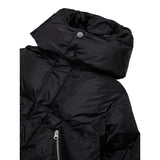 Maison Margiela Giubbino tinta unita con Zip E Cappuccio Nero per Bambina M60823 NERO MAISON MARGIELA 