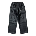Maison Margiela Pantalone tinta unita In Ecopelle Nero per Bambino M60837MM01 NERO MAISON MARGIELA 