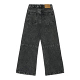 Maison Margiela Jeans tinta unita Modello Palazzo Nero per Bambina M60844X NERO MAISON MARGIELA 