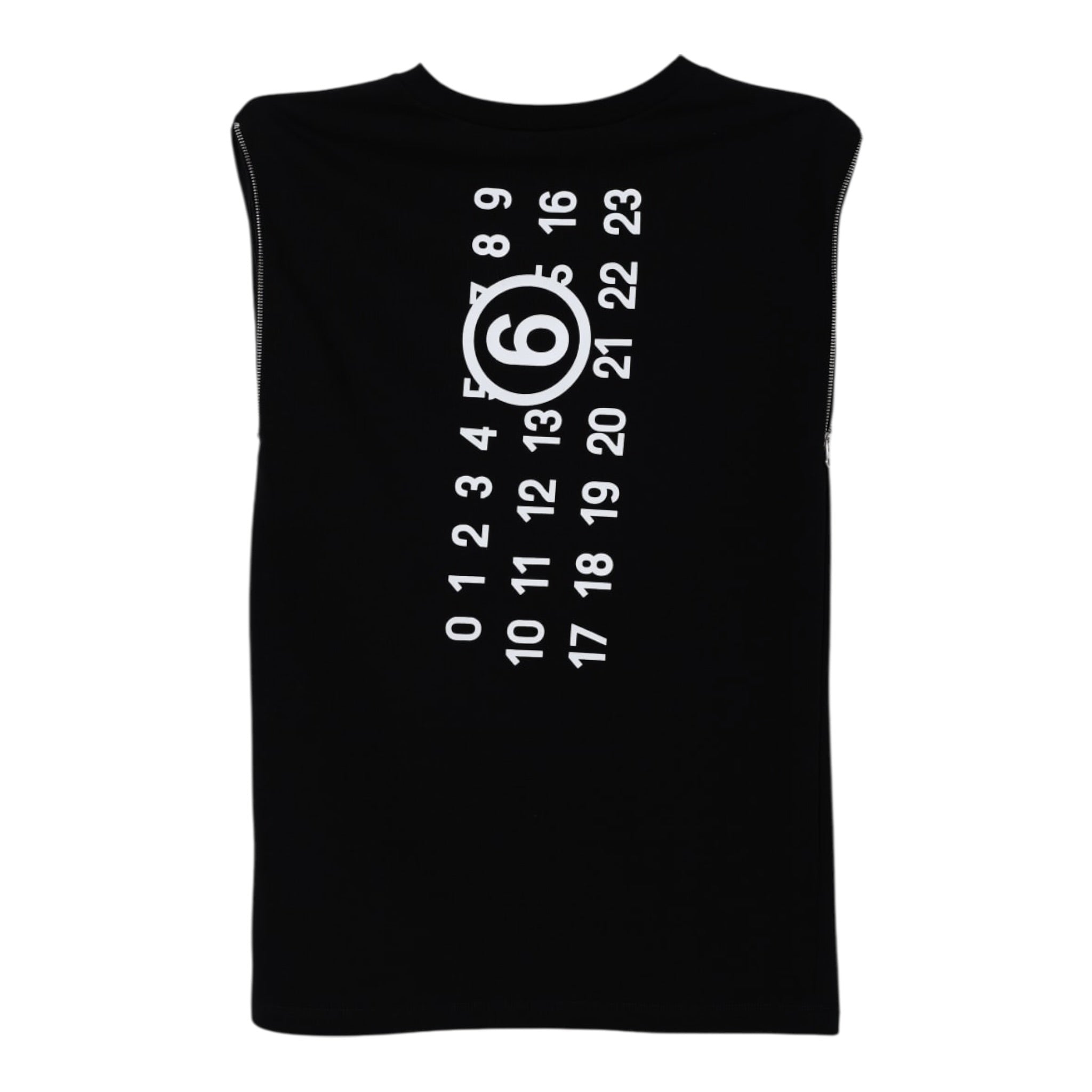 Maison Margiela Abito Giromanica tinta unita con Stampa Nero per Bambina M60850MM02X NERO MAISON MARGIELA 