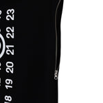 Maison Margiela Abito Giromanica tinta unita con Stampa Nero per Bambina M60850MM02X NERO MAISON MARGIELA 