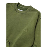 Maison Margiela Felpa tinta unita Girocollo Verde per Bambino M60867MM06A VERDE MAISON MARGIELA 
