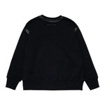 Maison Margiela Felpa tinta unita con Stampa Nero per Bambino M60869MM06F NERO MAISON MARGIELA 