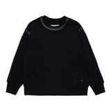 Maison Margiela Felpa tinta unita con Stampa Nero per Bambino M60869MM06F NERO MAISON MARGIELA 