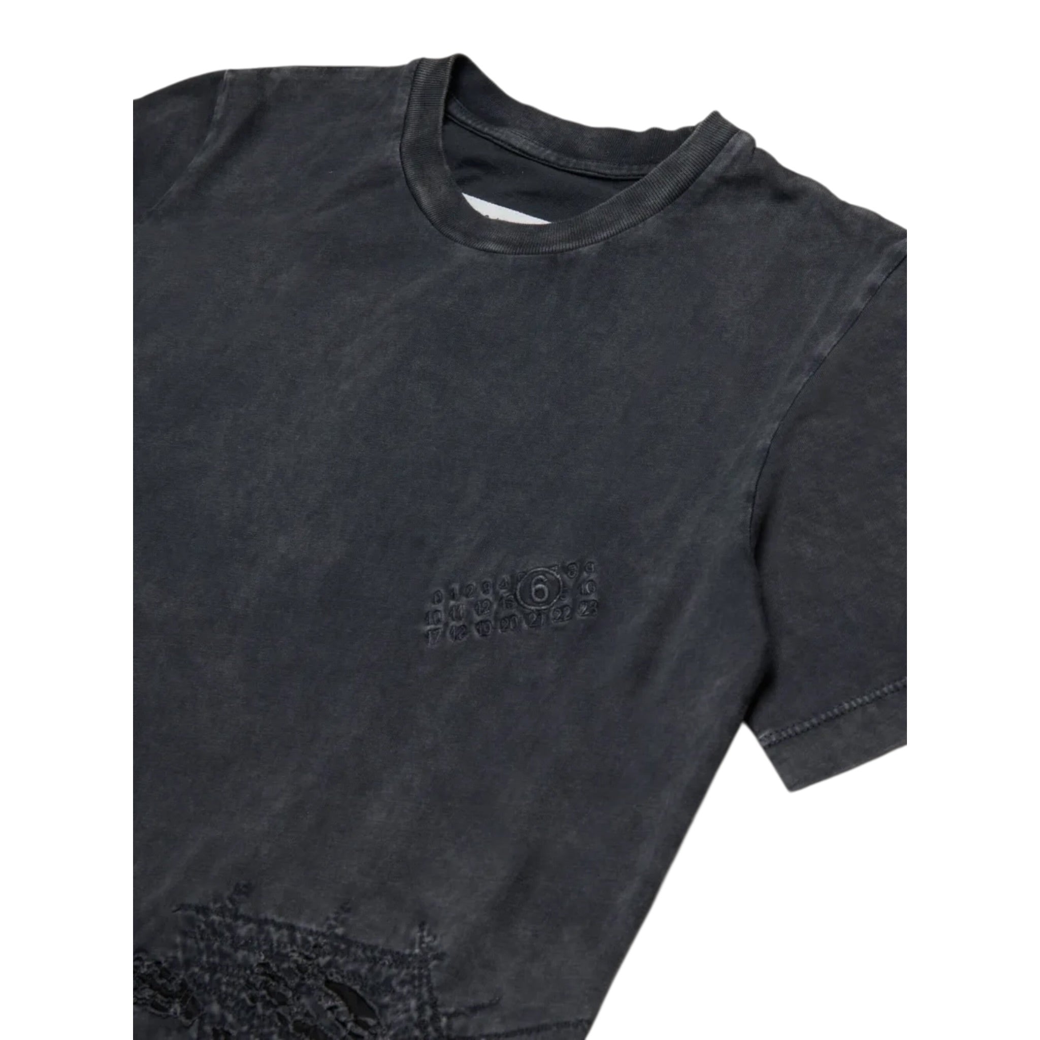 Maison Margiela T-Shirt tinta unita con Strappi Grigio per Bambino M60874MM06B GRIGIO MAISON MARGIELA 