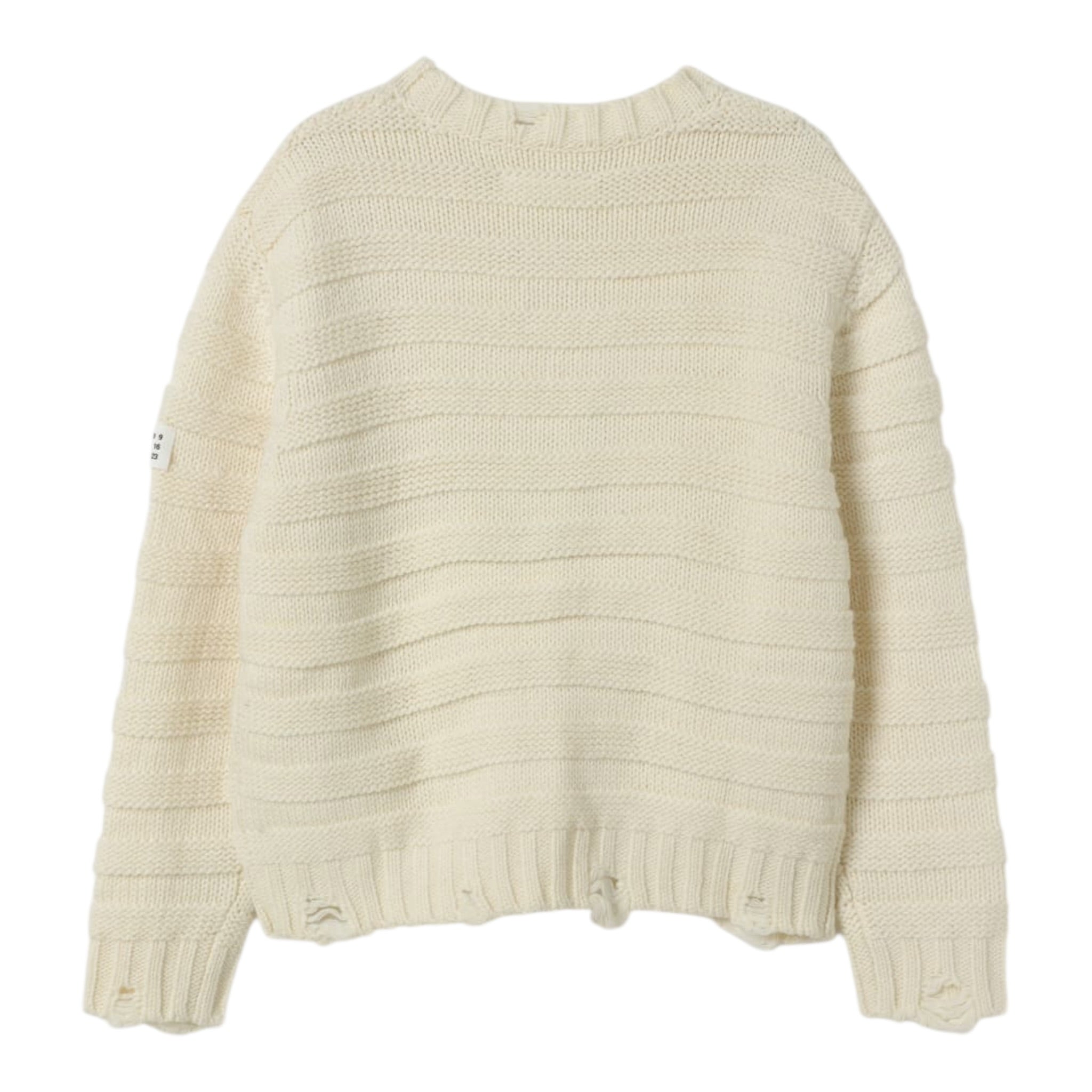 Maison Margiela Maglia Girocollo tinta unita Panna per Bambina M60880 PANNA MAISON MARGIELA 