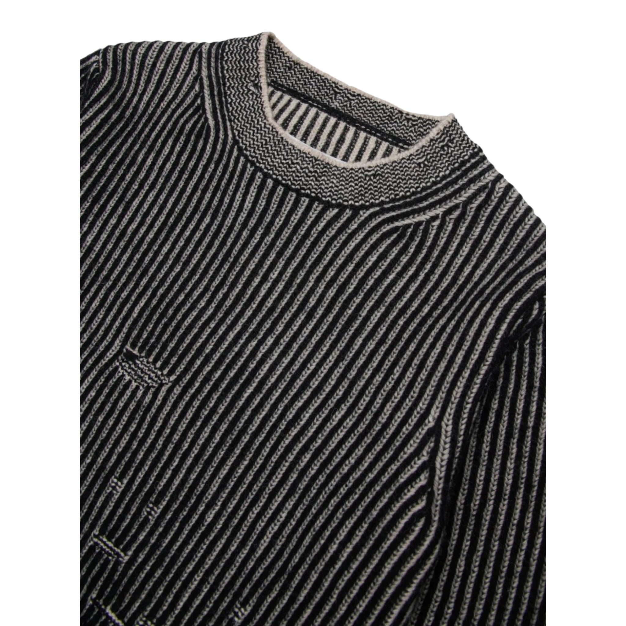 Maison Margiela Maglia tinta unita con Fantasia A Righe Nero per Bambino M60881MM06K NERO MAISON MARGIELA 