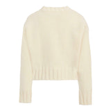 Maison Margiela Maglia Girocollo tinta unita con Ricami Panna per Bambina M60882 PANNA MAISON MARGIELA 