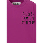 Maison Margiela Felpa Chiusa Girocollo tinta unita con Logo Viola per Bambina M60896 VIOLA MAISON MARGIELA 
