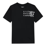 Maison Margiela T-Shirt Girocollo tinta unita con Logo Nero per Bambino M60897 NERO MAISON MARGIELA 